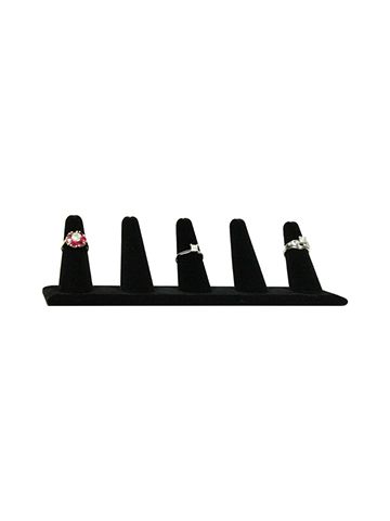 Black, 5 Finger Ring Displays