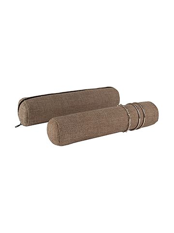 Burlap, Bracelet Pillow Display, 13" x 3" Dia