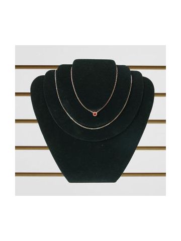 Jewelry 3 Necklace Display, Black Velvet, 9" x 11"