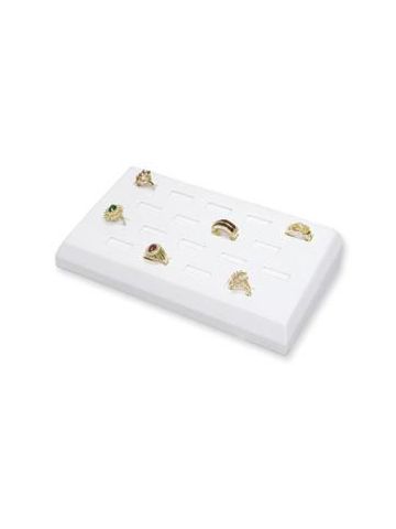 White, 18 Slot Ring Tray