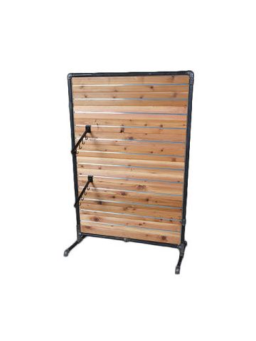 Rust Pipe & Panel Fixture, 4' x 4', Double Sided