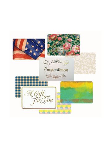 Everyday Gift Enclosure Card, Gingham on Kraft - Green