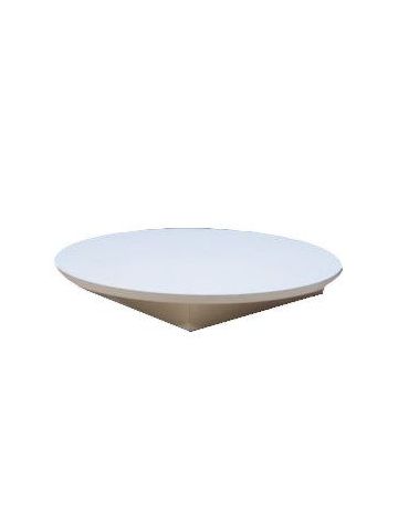 Revolving Base for Glass Display, White, 30" Round