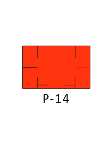 Fluorescent Red, Primark P 14 Labels