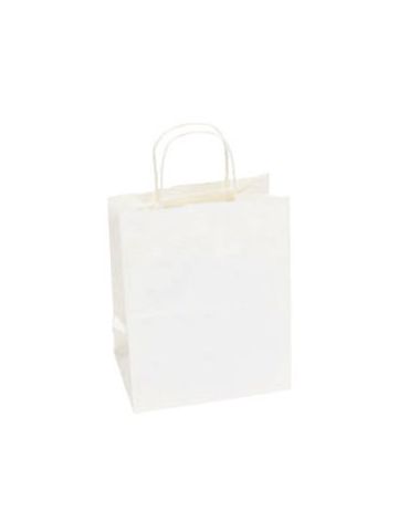 White, Medium Gloss Paper Shoppers