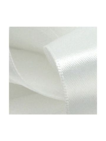 White, Single Faced Satin Ribbon