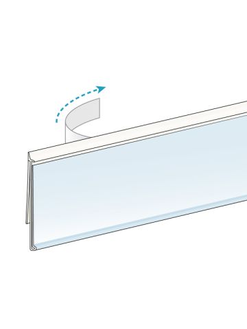 C-Channel Clip in ClearVision Ticket Molding 1.16 back Leg 1.25H x 47.625"L , White