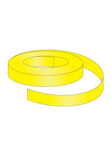 ShelfLife™ Colored Price Channel Insert, Unprinted 1.25”H x 100'L roll, Lemon Yellow
