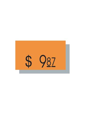 PB 1 Labels, Fluorescent Orange