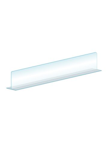 Shelf Divider 2-in-1 1.5"H x 12"L, Clear