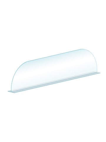 Shelf Divider 2-in-1 5"H x 22"L, Clear