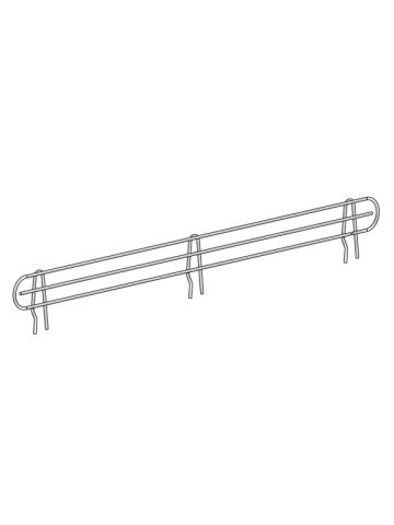Wire Ledge for Metro® Shelf Management, 4"H x 48"L Shelf, Chrome
