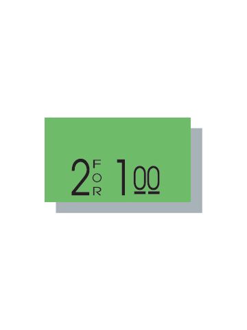 PB 1 Labels, Fluorescent Green