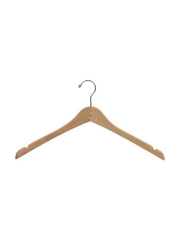 17" Natural Curved Top Hanger with Notches
