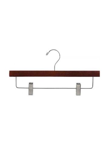 14" Walnut Wood Bottom Hanger with Clips