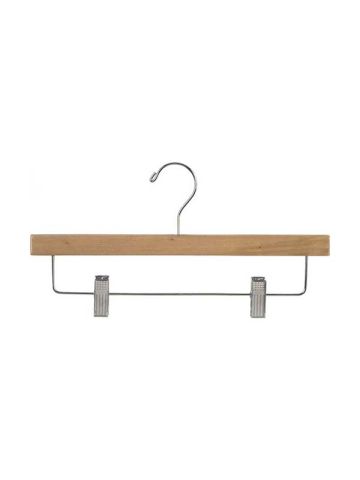 14" Natural Wood Bottom Hanger with Clips