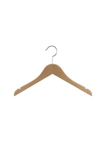 14" Natural Wood  Top Hanger with Notches