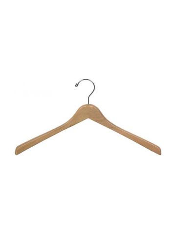 17" Natural Curved Jacket Hanger