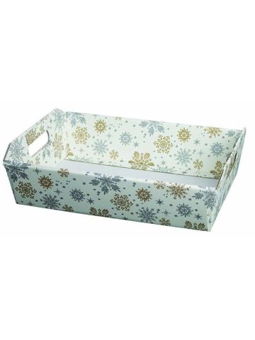 Cesto Trays, Italian Folding Trays, Alpine Snowflake