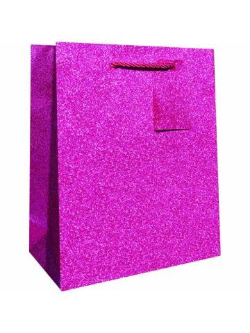 Magenta Sparkle, Gift Totes, 8" x 10" x 4"