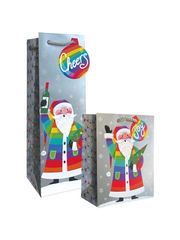 Rainbow Santa, Gift Totes