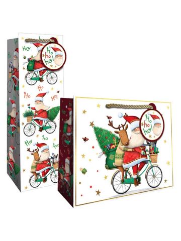 Santa Bicycle, Gift Totes