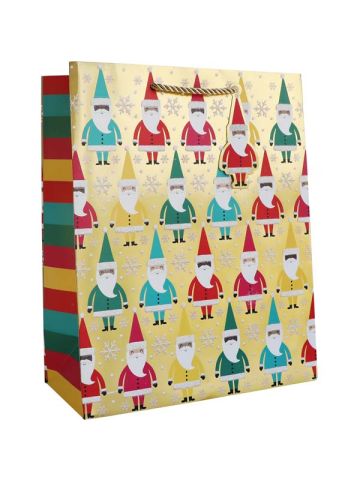 Bright Santa Gold, Gift Totes, 10" x 12-1/2" x 5"
