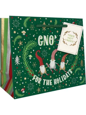 Gnome For Christmas, Gift Totes, 10" x 8" x 4"