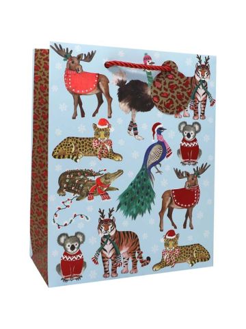 Holiday Safari, Gift Totes, 8" x 10" x 4"