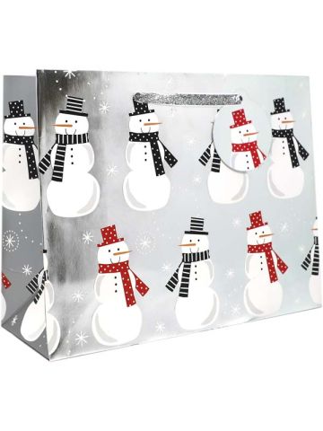 Snowman, Gift Totes, 10" x 8" x 4"
