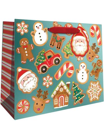 Christmas Cookies, Gift Totes, 10" x 8" x 4"
