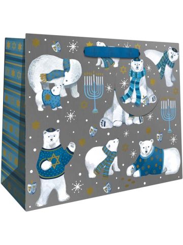 Hanukkah Bears, Gift Totes, 10" x 8" x 4"