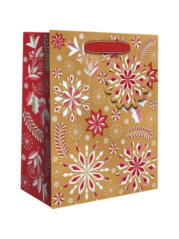 Merriment Gold, Gift Totes, 6" x 7-1/2" x 3"