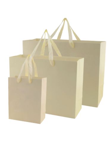 Ivory Twill Handle Euro Tote Shopping Bags