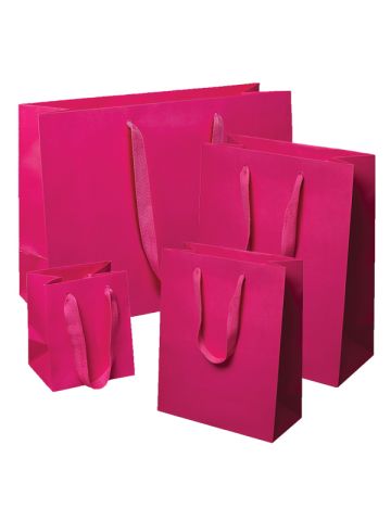 Fuchsia, Twill Handle Bags