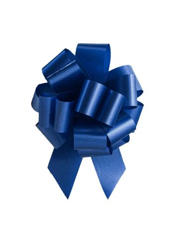 Italian Pom Style Pull Bows, Royal Blue, 4-3/4"diameter, 1-3/16"ribbon