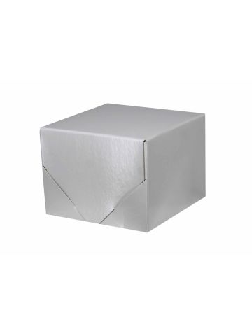 White Folding Gift Boxes, 4" x 4" x 3"