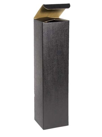 Italian Wine Packaging, 1 Bottle Box, "Nero" Matte Black Linen