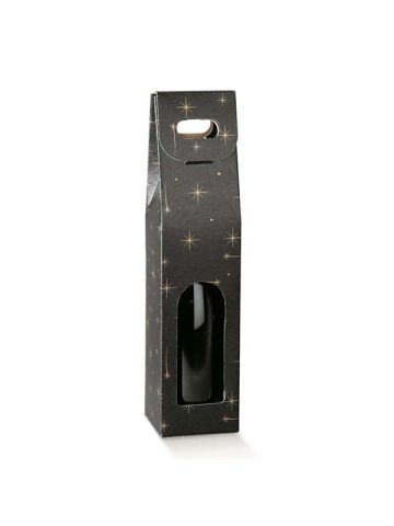 Italian Wine Packaging, 1 Bottle Carrier, "Constellation" Smooth Finish