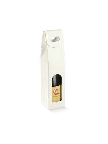 Italian Wine Packaging, 1 Bottle Carrier, "Sfere Blanco" White Bubbles