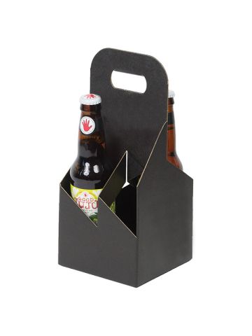 4 Bottle Open Style Bottle Carriers, Black