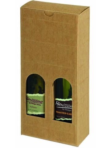 "Textured Rib" Olive Oil / Vinegar Bottle Boxes, Avana, 4-5/16" x 2-1/8" x 9-7/16"