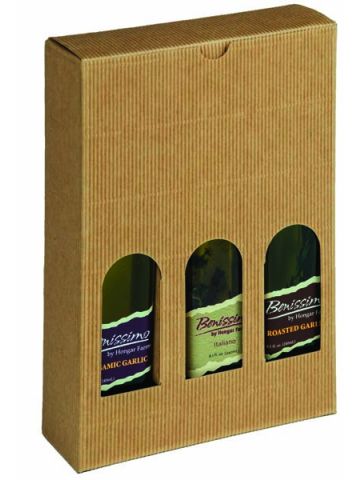 "Textured Rib" Olive Oil / Vinegar Bottle Boxes, Avana, 6-11/16" x 2-3/16" x 9-7/16"
