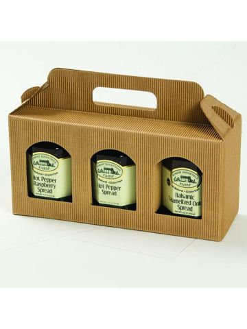 Portavasetti Jar Carriers with Windows, Avana, 9-13/16" x 3-1/8" x 4-11/16"