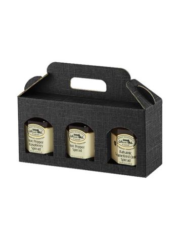 Portavasetti Jar Carriers with Windows, Nero, 9-13/16" x 3-1/8" x 4-11/16"