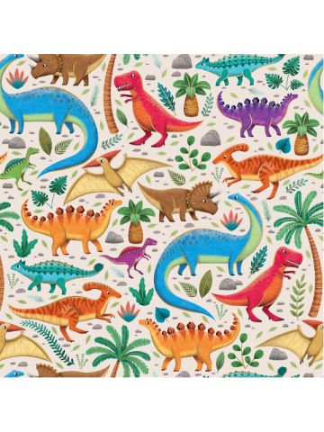 Dinosaurs, 30" x 833', Kids Gift Wrap