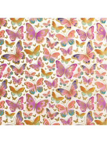 Beautiful Butterflies, 24" x 417', Feminine Gift Wrap