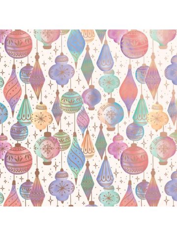 Watercolor Ornaments, Christmas Ornament Gift Wrap