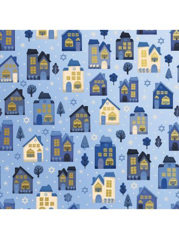 Hanukkah House, 24" x 833', Hanukkah Gift Wrap