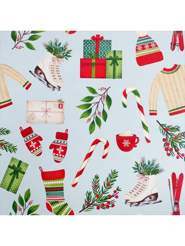 Signs of Winter, Christmas Patterns Gift Wrap